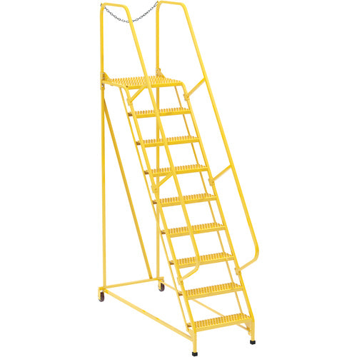 Maintenance Ladder Grip-Strut 9-Step Yellow - Exact Industrial Supply