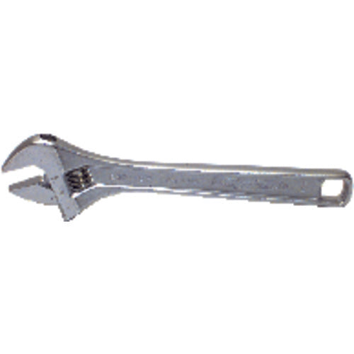 1 1/8″ Opening-8″ Overall Length - Chrome Plated Adjustable Wrench - Makers Industrial Supply