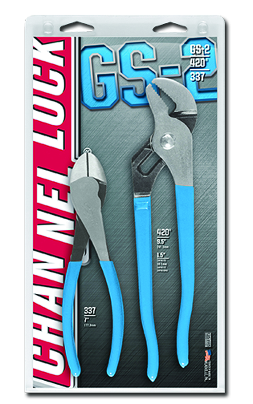 Channellock Combo Pliers Set -- #GS2; 2 Pieces; Includes: 7" Cutting; 9-1/2" Tongue & Groove - Makers Industrial Supply