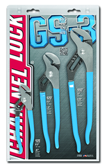 Channellock Tongue & Groove Plier Set -- #GS3; 3 Pieces; Includes: 6-1/2"; 9-1/2"; 12" - Makers Industrial Supply