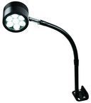 7 LED Spot Light  Dimmable  17" Flexible Gooseneck Arm  Direct Mount - Makers Industrial Supply