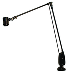 High Power LED Spot Light  Dimmable  38" Floating Arm  Sturdy Clamp Base - Makers Industrial Supply