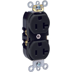 20 A; 125 Volt; NEMA 5-20R; 3W; Straight Blade Wiring Device - Black - Makers Industrial Supply