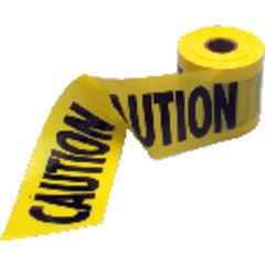 1000 feet × 3″ Yellow / Black Caution Tape - Makers Industrial Supply