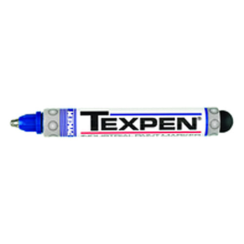 Texpen Medium Marker - Stainless Steel Ball Tip - Blue - Makers Industrial Supply