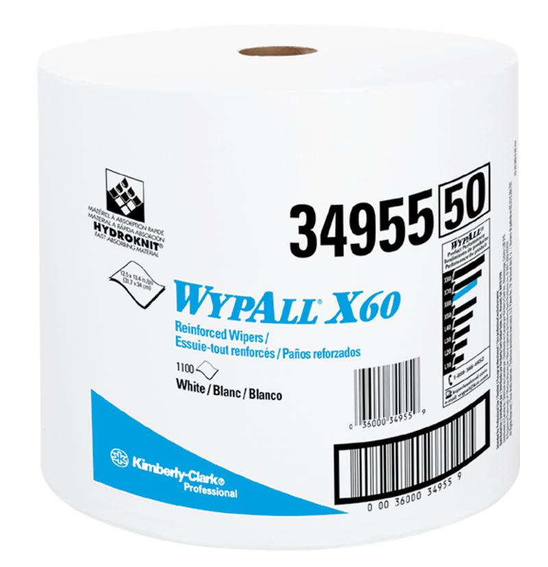 12.5 x 13.4'' - Package of 1100 - WypAll X60 Jumbo Roll - Makers Industrial Supply