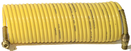 #N38-12A - 3/8 MPT x 12 Feet - Yellow Nylon - 1-Swivel x 1- Rigid Fitting(s) - Recoil Air Hose - Makers Industrial Supply