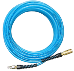 #PFE60256T - 3/8 MPT x 25 Feet - Light Blue Thermoplastic - 2 Fitting(s) - Air Hose - Makers Industrial Supply