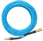 #PFE40254T - 1/4 MPT x 25 Feet - Light Blue Thermoplastic - 2 Fitting(s) - Air Hose - Makers Industrial Supply