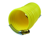 #N12-50A - 1/2 MPT x 50 Feet - Yellow Nylon - 1-Swivel x 1- Rigid Fitting(s) - Recoil Air Hose - Makers Industrial Supply