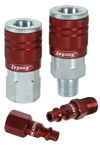 #A73458D - 1/4'' Body x 1/4 NPT (14-Pcs) - Red Industrial Coupler & Plug Kit - Makers Industrial Supply