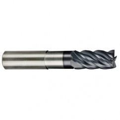 1/2" Dia. - 5/8" LOC - 5 OAL Ball Nose 5 FL Carbide S/E HP End Mill-AlCrNX - Makers Industrial Supply