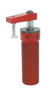 Round Threaded Body Pneumatic Swing Cylinder - #8215 .50'' Vertical Clamp Stroke - With Arm - RH Swing - Makers Industrial Supply