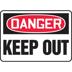 Sign, Danger Keep Out, 10″ × 14″, Plastic - Makers Industrial Supply