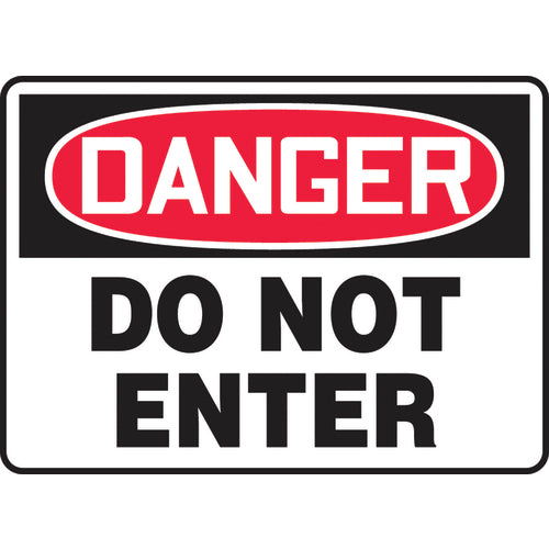 Sign, Danger Do Not Enter, 10″ × 14″, Aluminum - Makers Industrial Supply