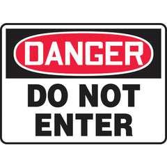 Sign, Danger Do Not Enter, 7″ × 10″, Aluminum - Makers Industrial Supply