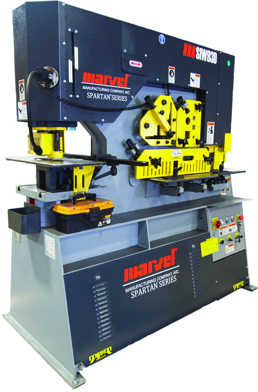 93 Ton - 14" Throat - 10HP, 440V, 3PH Motor Dual Cylinder Complete Integrated Ironworker - Makers Industrial Supply