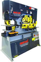 93 Ton - 14" Throat - 10HP, 220V, 3PH Motor Dual Cylinder Complete Integrated Ironworker - Makers Industrial Supply