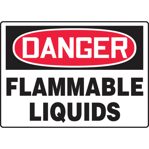 Sign, Danger Flammable Liquids, 7″ × 10″, Aluminum - Makers Industrial Supply