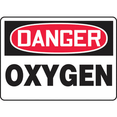 Sign, Danger Oxygen, 7″ × 10″, Aluminum - Makers Industrial Supply