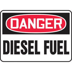 Sign, Danger Diesel Fuel, 7″ × 10″, Aluminum - Makers Industrial Supply