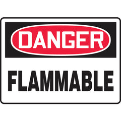 Sign, Danger Flammable, 7″ × 10″, Plastic - Makers Industrial Supply