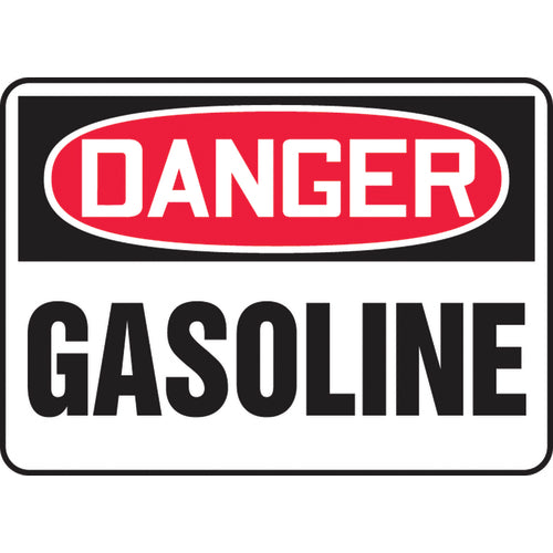 Sign, Danger Gasoline, 10″ × 14″, Vinyl - Makers Industrial Supply