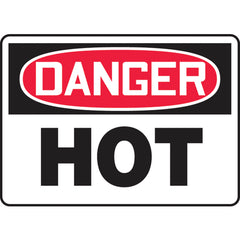 Sign, Danger Hot, 7″ × 10″, Plastic - Makers Industrial Supply