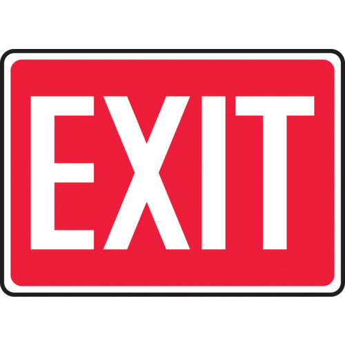 Sign, Exit, 10″ × 14″, Aluminum - Makers Industrial Supply