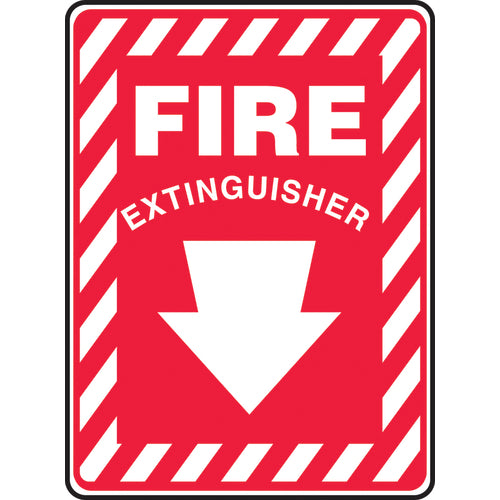 Sign, Fire Extinguisher, 10″ × 7″, Plastic - Makers Industrial Supply