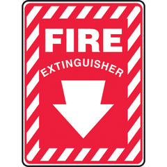 Sign, Fire Extinguisher, 14″ × 10″, Aluminum - Makers Industrial Supply