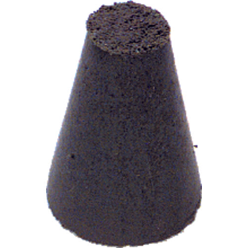 1″ × 5/8″-1/4″ × 1/4″ - Tapered Resin Bonded Rubber Cone (Fine Grit) - Makers Industrial Supply