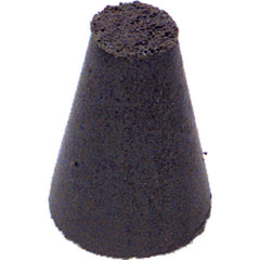 1″ × 5/8″-1/4″ × 1/4″ - Tapered Resin Bonded Rubber Cone (Medium Grit) - Makers Industrial Supply