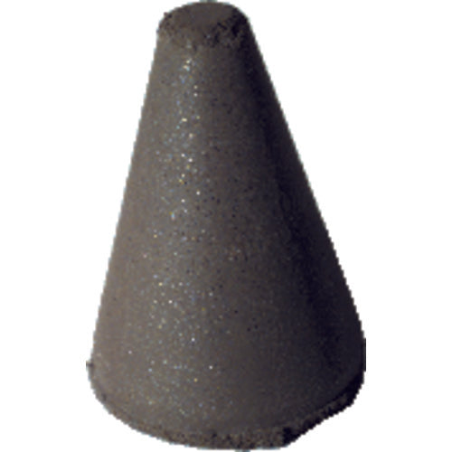 1 1/4″ × 7/8″-1/4″ × 1/4″ - Tapered Resin Bonded Rubber Cone (Coarse Grit) - Makers Industrial Supply