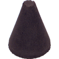 1 1/4″ × 1″-1/4″ × 1/4″ - Tapered Resin Bonded Rubber Cone (Medium Grit) - Makers Industrial Supply