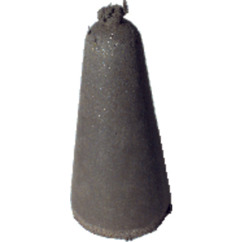 2″ × 1″-1/2″ × 1/4″ - Tapered Resin Bonded Rubber Cone (Coarse Grit) - Makers Industrial Supply