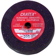 8 x 1/4 x 1/2'' - Resin Bonded Rubber Wheel (Medium Grit) - Makers Industrial Supply