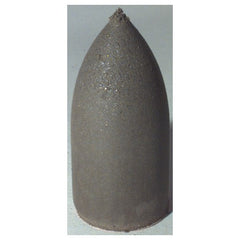 1 3/4″ × 7/8″ × 1/4″ - Bullet Resin Bonded Rubber Cone (Medium Grit) - Makers Industrial Supply