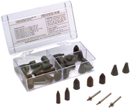 #778 Resin Bonded Rubber Kit - Point Test - Various Shapes - Equal Assortment Grit - Makers Industrial Supply