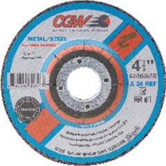 9″ × 1/8″ × 7/8″ - Aluminum Oxide 24 Grit Type 27 - Cut-Off Wheel - Makers Industrial Supply