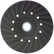 7" - Smooth Bore - Spiral Pattern - Polymer Backing Plate For Resin Fibre Disc Without Nut - Makers Industrial Supply