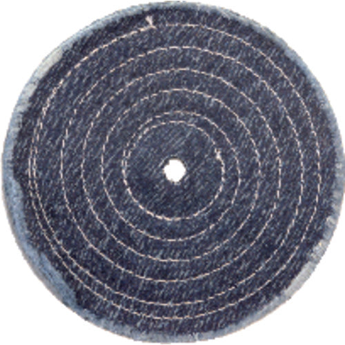 6″ WITH 3/8 SPIRAL SEWED DENIM BUFF - Makers Industrial Supply