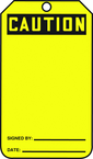 Safety Tag, Caution (Blank), 25/Pk, Plastic - Makers Industrial Supply