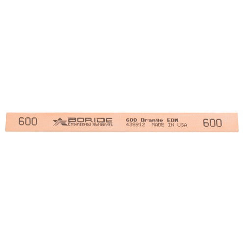 1/8″ × 1/2″ × 6″-600 Grit - Rectangular Shaped Orange EDM Stone - Makers Industrial Supply