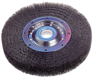 12 in. Diameter - 2 Arbor Hole - Crimped Steel Wire Straight Wheel - Makers Industrial Supply