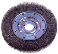 8" Diameter - 2" Arbor Hole - Crimped Steel Wire Straight Wheel - Makers Industrial Supply
