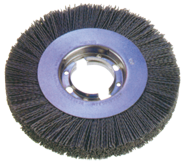 6" Diameter - 2" Arbor Hole - 120 SC Abrasive Nylon Straight Wheel - Makers Industrial Supply