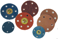 6 x 2 x 1'' - Medium Grit - Aluminum Oxide Metal Finishing Non-Woven Wheel - Makers Industrial Supply