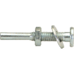 Fits 1/2″ Arbor Hole-1/4″ Shank - 2 5/16″ Overall Length - Flat Head Arbor for Abrasives - Makers Industrial Supply