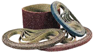 3 x 132" - Medium - Maroon Surface Conditioning Belt With Low Stretch Backing - Makers Industrial Supply